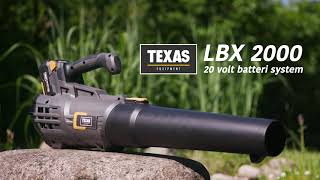 Akumulátorový fukar na listí TEXAS LBX2000 (20V) s baterií a rychlonabíječkou