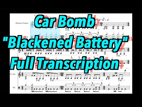 Car Bomb "Blackened Battery" Transcription and MIDI Re-creation