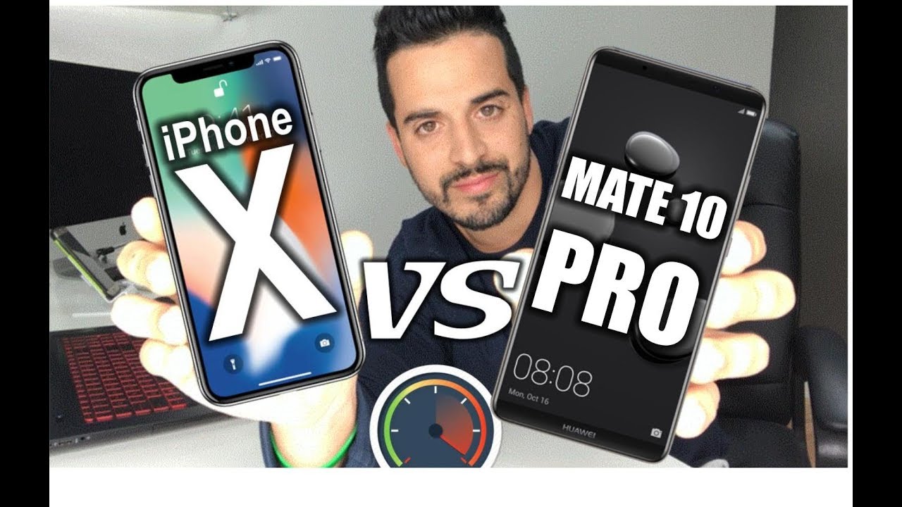WHO'S FASTER? Huawei Mate 10 Pro VS iPhone X - Speed Test