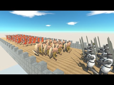 Roman Army Formation vs Army from ALL UNITS on Bridge Animal Revolt Battle Simulator
