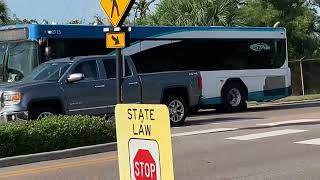 PSTA 2511 on route 20 and PSTA #2715 on route 22