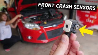 FORD FOCUS FRONT CRASH IMPACT AIRBAG SENSOR LOCATION REPLACEMENT