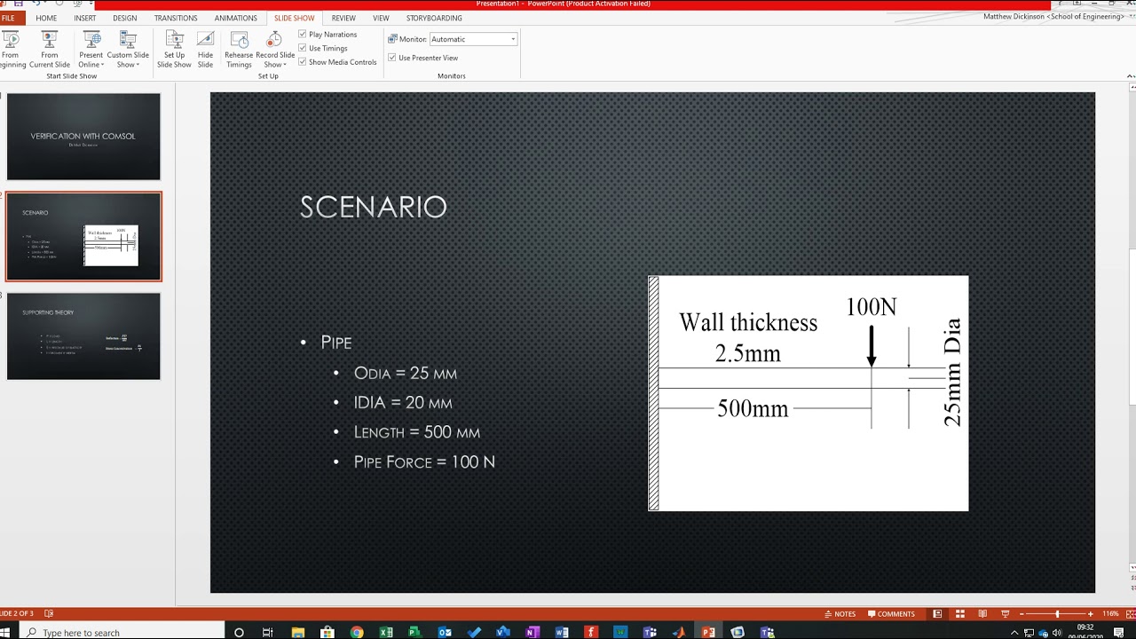 Verification using Comsol