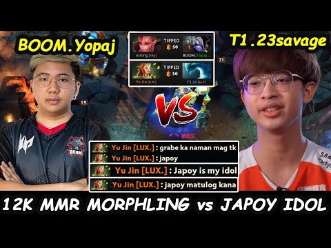 T1 23savage Morphling Signature hero 12K MMR vs BOOM.Yopaj Tinker MIDLANE IDOL Dota 2 pro Gameplay