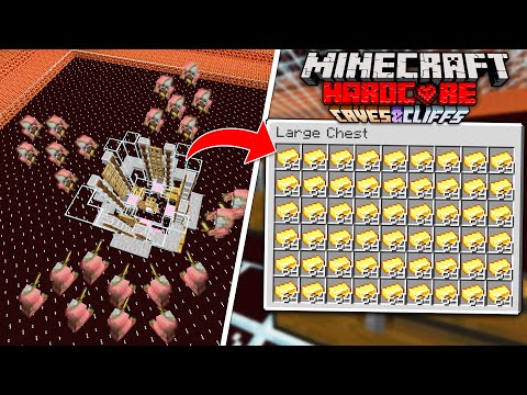 I Built A Super OP Gold Farm In Minecraft Hardcore!