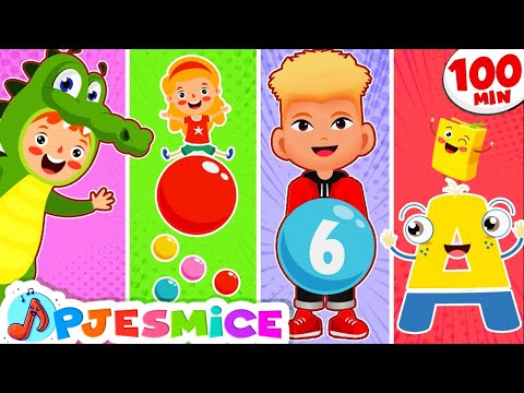 DJEČJE PJESMICE Mix ♫ *Učimo Pjevajući:* abecedu, brojeve, boje i nazive životinja