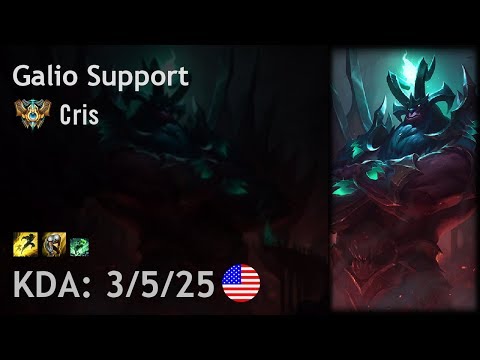 Galio Support vs Sona - Cris - NA Challenger Patch 7.17