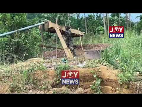 NAIMOS arrests illegal miners and burns changfans and other equipment used in illegal activities.