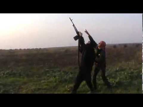 التصدي للطيران الحربي من قبل كتيبة الزبير بن العوام في ريف حماة