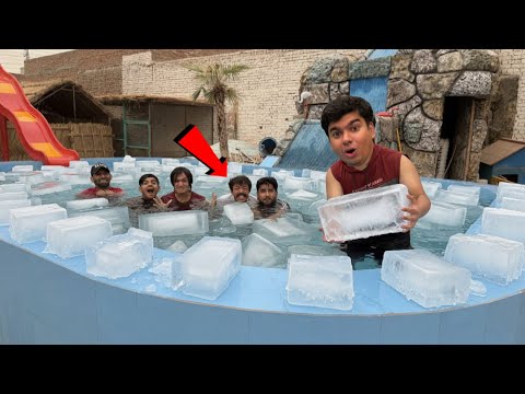 Ice Challenge in Swimming Pool 🥶 Kon Jeeta Ga 😅