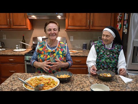 Italian Grandma Makes Zucchini with Pasta and Fresh Tomatoes