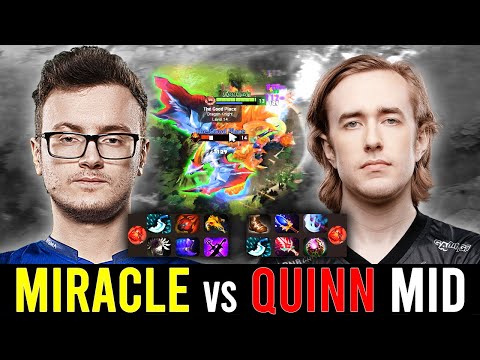 MIRACLE PRIMAL BEAST vs QUINN DRAGON KNIGHT MID! - CLOSE GAME!