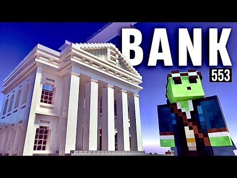 Building My City BANK! - Let's Play Minecraft 553