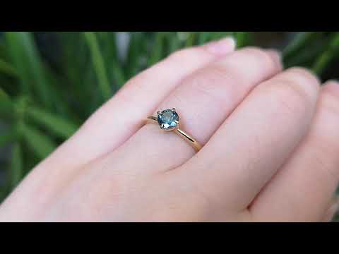 Montana blue sapphire ring, 18k gold