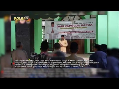 WAKAPOLDA PAPUA SERAHKAN HEWAN KURBAN DI JAYAPURA