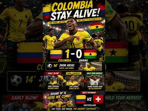 COLOMBIA SURVIVE! 😱 Jhon Arias Sends Colombia Into the Round of 16 | World Cup 2026