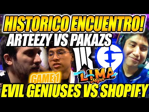 🔥HISTORICO ENCUENTRO!!🔥 EVIL GENIUSES VS SHOPIFY REBELLION [GAME 1] BO3 - THE LIMA MAJOR DOTA 2🔥