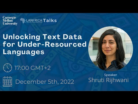 Lanfrica Talks #13 | Unlocking Text Data for Under-Resourced Languages
