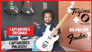 Video thumbnail for Captadores Malagoli Custom 84 e Custom 59 -   Guitarra TAGIMA E2 - Dá pau em Fender? by Thiago de Paula