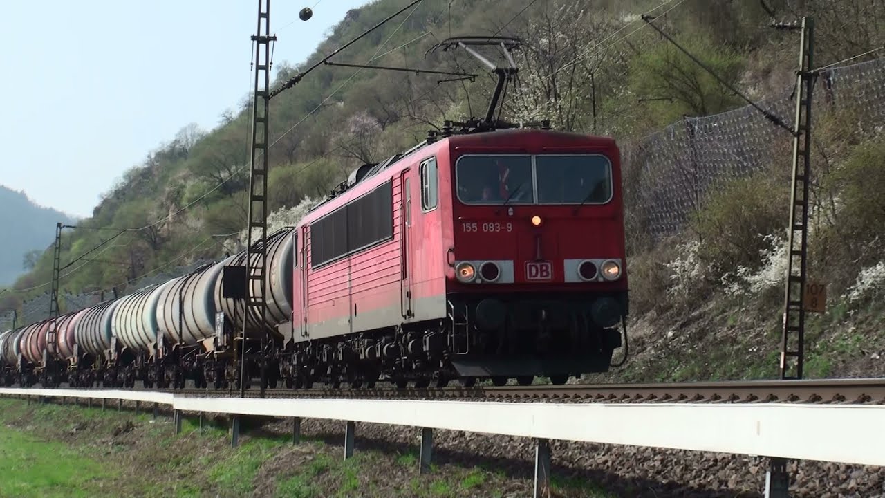 2012-03-27 [DB] 155 083 + Tank cars, Freight