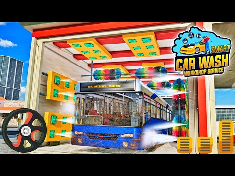 Smart Car wash Workshop: Service Garage 2021 #2 - Mud Bus Modern Wash - Best Android Gameplay