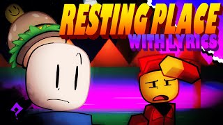 Cover art for resting place with lyrics