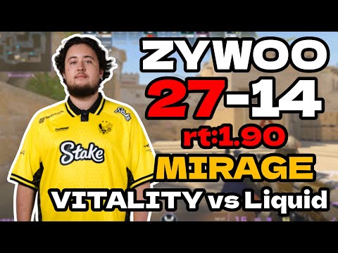 ZywOo (27-14) rt:1.90 Vitality vs Liquid l Esports World Cup 2025 (mirage) | #cs2 #pov