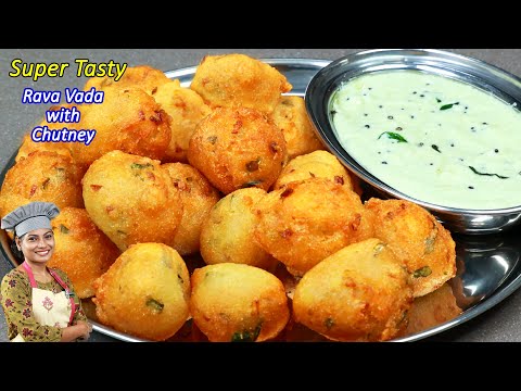 Hast du Grieß? Sind die köstlichen Chai Vada und Chammanti fertig? Knuspriger Rava Vada mit Chutn...