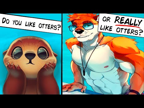guess i really like otters 😳 | r/Furry_IRL