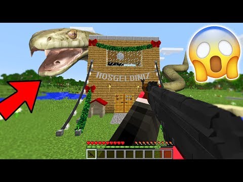 DEV YILANLAR EVİMİZE SALDIRDI 😱 - Minecraft