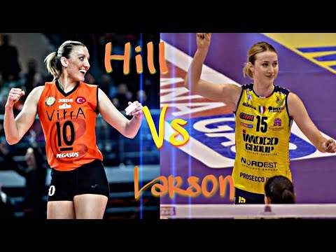 Jordan Larson vs Kimberly Hill - Eczacıbaşı vitra x imoco volley conegliano | Liga dos campeões 2018