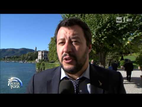Intervista a Matteo Salvini sull'immigrazione - Porta a Porta 08/09/2015