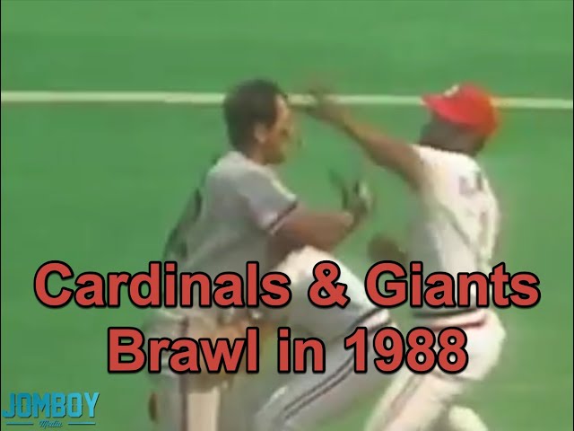 Ozzie Smith and José Oquendo fight Will Clark, a breakdown