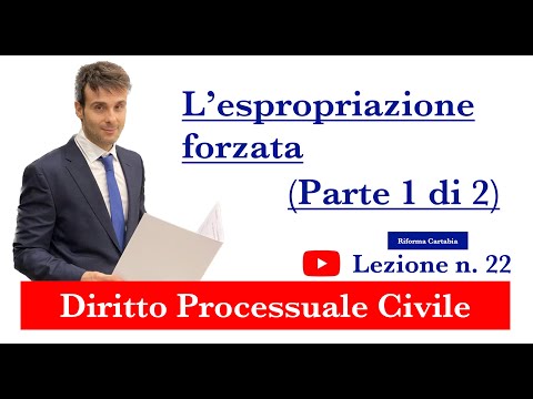 Procedura civile, lezione n.22: L’espropriazione forzata (Parte 1 di 2)