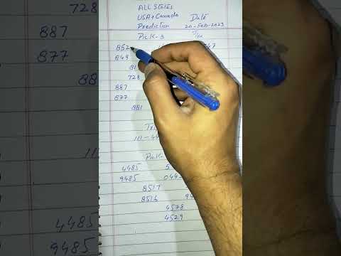 20th February 2023 - pick3 pick4 lottery prediction for today all states