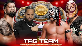 WWE 2K25 - Jey Uso Jimmy Uso VS Dragon Lee Rey Mysterio - Tag Team Match | WWE