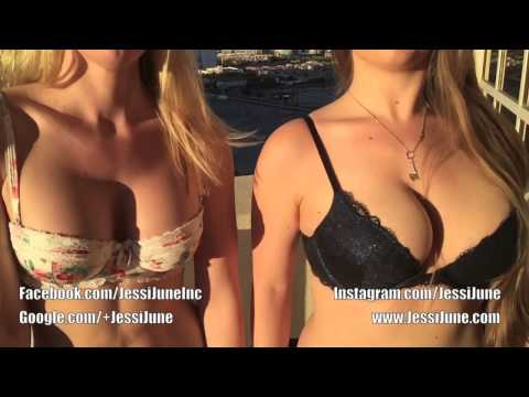 WHICH BREAST IS BEST? Watch women compare fake and real bouncing