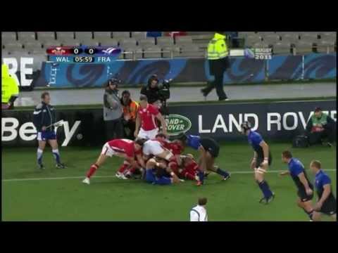 RWC 2011 - Wales V France - Referee Alain Rolland helps Wales early in the game