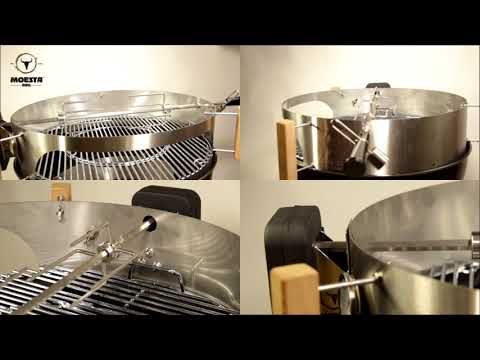 Moesta-BBQ Rotisserie-Set - so wird es platziert.