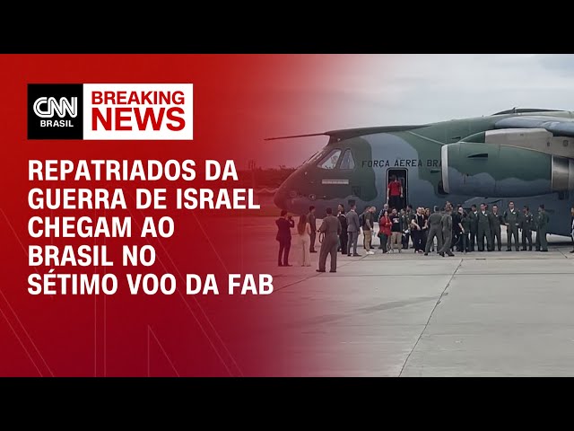Repatriados da guerra de Israel chegam ao Brasil no sétimo voo da FAB | AGORA CNN