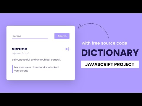 Dictionary App Using Html Css Using Javascript