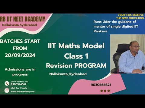 RB IIT NEET Academy Hyderabad Video 3
