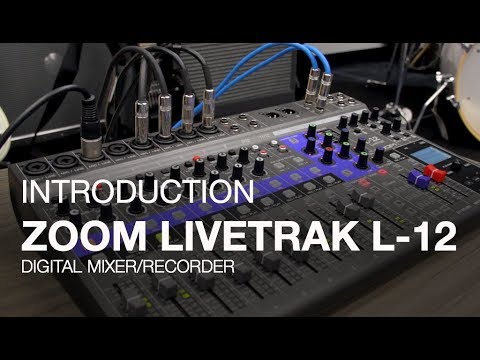 Zoom LiveTrak L-12 12-Channel Digital Mixer and Multitrack Recorder with Headphones Bundle