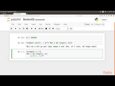 Interactive Computing with Jupyter Notebook Evaluating Time Taken Command in IPython | packtpub com