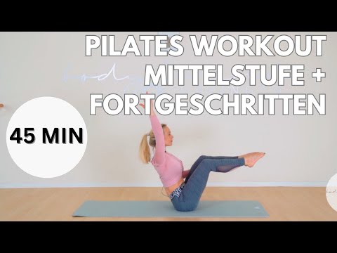 Pilates Mittelstufe bis Fortgeschritten Workout 2/10, deutsch, Matte