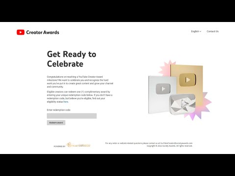 How To Claim Your YouTube Creator Award || SILVER / GOLD / DIAMOND