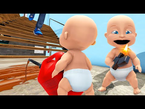 Babies Make FIRE Trap for Father - Who's Your Daddy 2