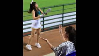 【台湾チア】Short  Wingstars 練習生芃芃跟下班的恬魚　杜家明應援 #wingstars #台鋼雄鷹 #cheerleader