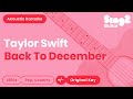 Taylor Swift - Back To December (Karaoke Acoustic)