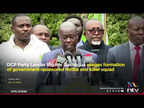 DCP Party Leader Rigathi Gachagua alleges formation of government-sponsored militia and killer squad